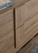 Madia Design Moderno 1 Anta 3 Cassetti Jupiter 182x44x90 cm Noce Mercure