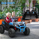 Macchina Elettrica per Bambini a 2 Posti Doppio Motore 24V 3 Velocità Blu   