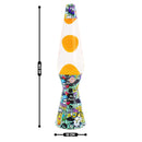 Lampada Lava Lamp 40cm Fantasia Graffiti e Magma Giallo