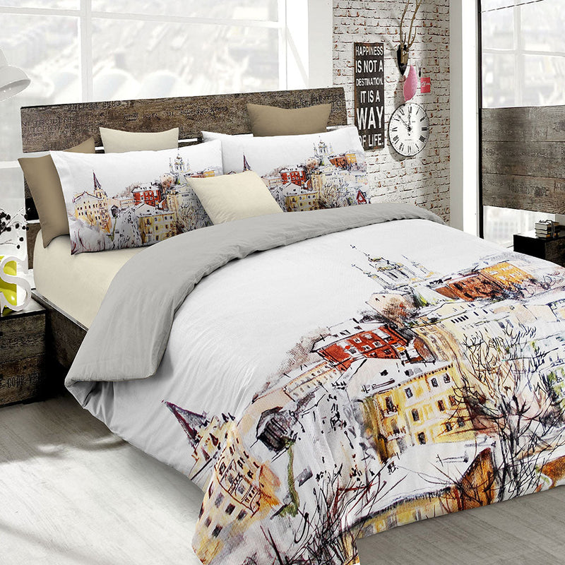 Copripiumino con stampa sul Sacco e Federe Matrimoniale