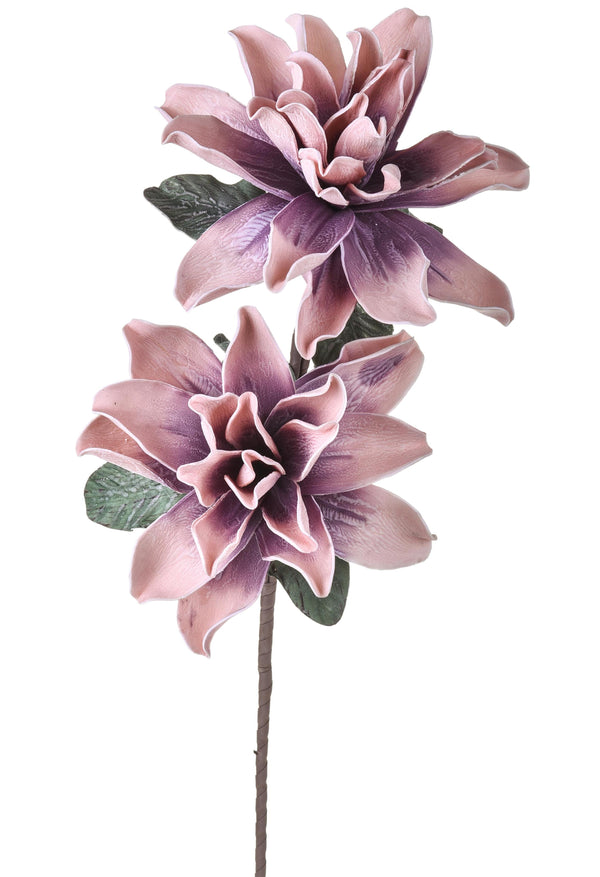 Set 2 Fiori di Dalia Composta da 2 Fiori Artificiali Altezza 94 cm Rosa sconto