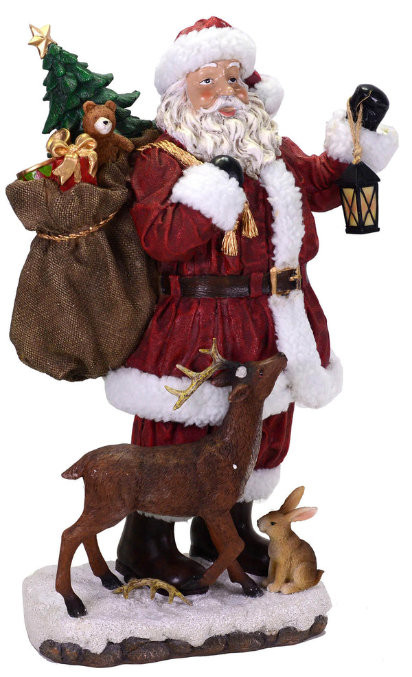 Babbo Natale in Resina H49,5 cm con Regali e Renna prezzo