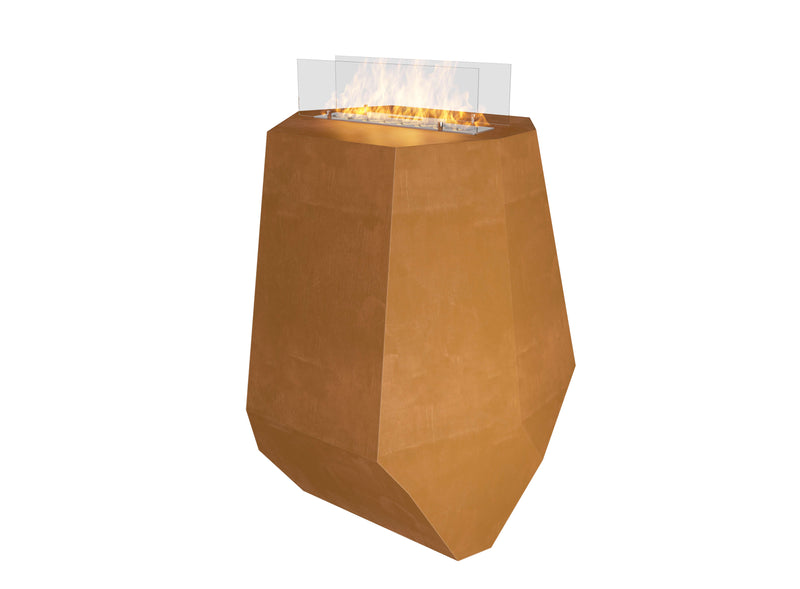 Camino a Bioetanolo da Pavimento 112x81 cm Incorten Big Marrone