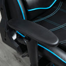 Sedia da Gaming Ergonomica 72x77x128-138 cm con Poggiapiedi in Similpelle Nero