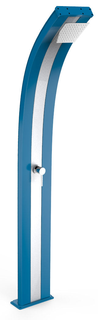 Doccia Solare da Giardino 40L Miscelatore Arkema Dada Fascia Inox Light Blu prezzo