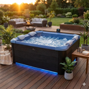 Vasca Idromassaggio da Esterno Spa Smontabile 160x160x65 cm 6 Persone Oslo Sapphire Pannello OLED