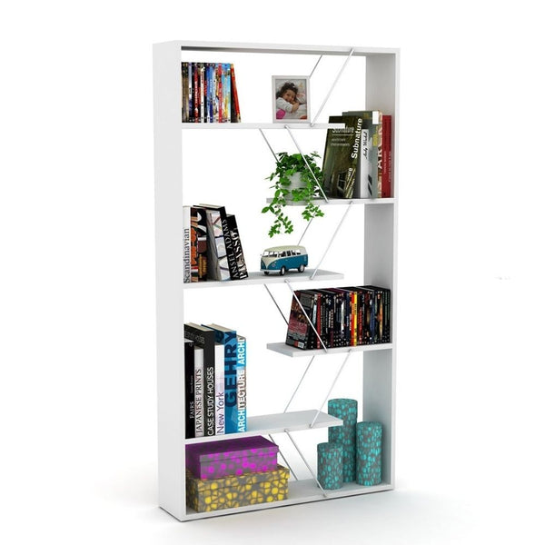 prezzo Libreria Tars bianca 84x24x157H cm