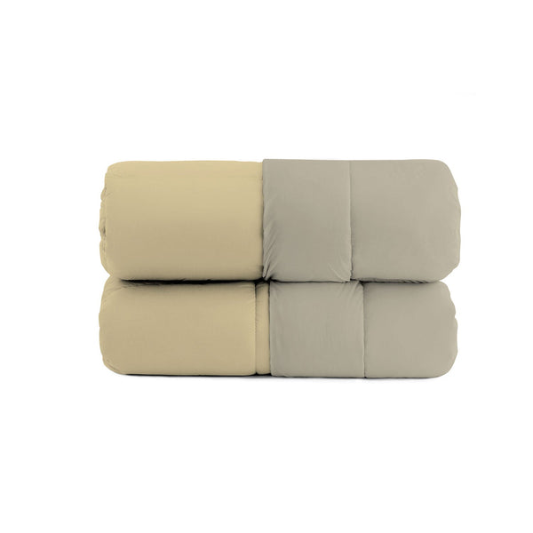 Trapunta Invernale Tinta Unita in Microfibra 200gr Tortora Panna Varie Misure prezzo