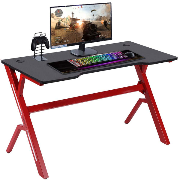 prezzo Scrivania Gaming Porta Pc Computer in Metallo e Legno MDF Tappetino Mouse Pad