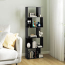 Mobile Libreria Design Moderno 60x24x184,5 cm a 5 Ripiani in Legno Nero 