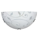 Applique 1xE27 Ganci Cromo Vetro Lastra Bianco E-Energy Lena