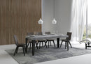 Tavolo Allungabile 120/380x90 cm Flame Premium Cemento Gambe Antracite      