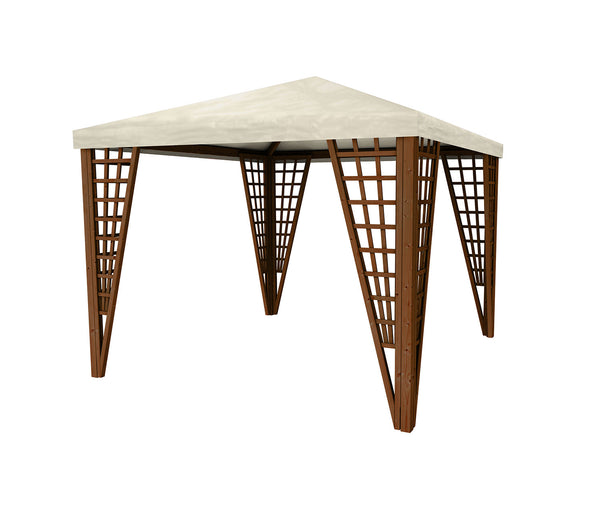 Gazebo da Giardino 292x292x270 cm Jocker Pocket in Legno di Pino Noce e Bianco online