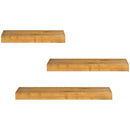 Set 3 Mensole 30/40/50x18x3,6 cm in Legno di Pino  Marrone