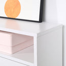 Scarpiera 3 Scomparti in Legno Bianco 60x24x132 cm 