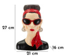 Vaso Donna Hollywood 21x16x27 cm in Resina Multicolor      