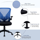 Sedia Operativa da Ufficio 62x59x99-107 cm in Tessuto Nero e Blu