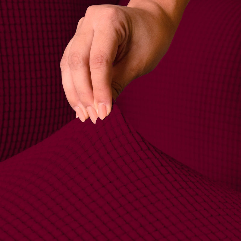 Copridivano Elasticizzato in Poliestere Leslie Bordeaux Varie Misure