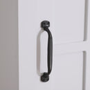 Mobile a Colonna da Bagno Salvaspazio con Specchio in Legno Bianco 40x30x170 cm 