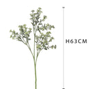 Set 6 Rami di Pepe Artificiale Altezza 68 cm Bianco