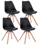 Set 4 Sedie 54x49x83,5 cm in Similpelle Nero