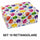 Set 10 Scatole cartone palloncini multicolor rettangolare