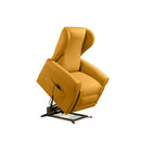 Poltrona Alzapersona Elettrica 2 Motori 90x100x90 cm Sofa in Microfibra Dispositivo Medico 1 Giallo