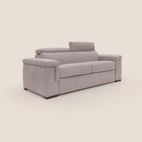 Divano Letto 3 Posti 200x100x95 cm in Tessuto Rosa sconto