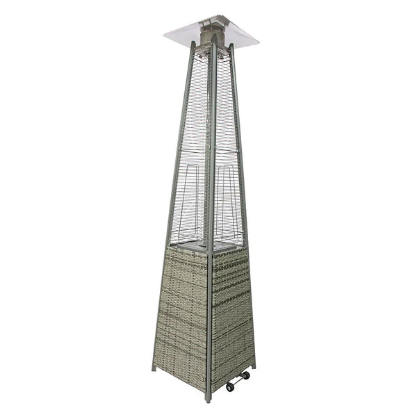 Stufa a Fungo a Gas Max 13kW Fiamma Viva Verticale 52x52x227 cm Pyramid Grigio Rattan prezzo