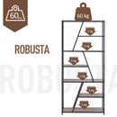 Libreria 9 Ripiani 80x33x180 cm in Legno e Metallo  Nera