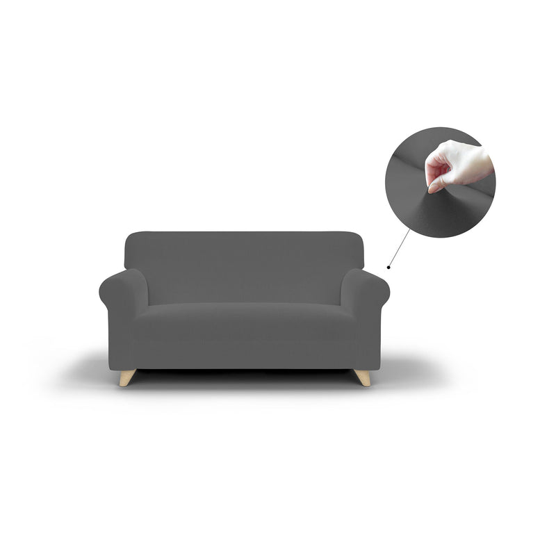 Copridivano Elasticizzato in Poliestere Dahlia Grigio Scuro Varie Misure