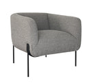 Poltrona 78x74x73h cm Claudine Grigio Bouclè 