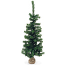 Mini Albero di Natale Artificiale H120 cm con Base Juta XMas Verde