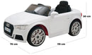 Macchina Elettrica per Bambini 12V con Licenza Audi A3 Bianca
