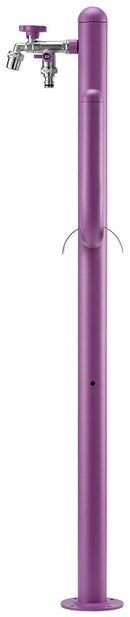 Fontana a Colonna Rubinetto Doppio in Ottone e Porta Tubo Arizona Belfer 42/ARZ Viola