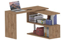 Scrivania con Gamba ad S Girevole 120/65x50x75 cm Volta Quercia Wotan