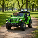 Macchina Elettrica per Bambini Fuoristrada Jeep Wrangler Rubicon 12V con Telecomando Verde