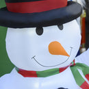 Arco Natalizio Gonfiabile H244 cm con Luci LED Babbo Natale e Pupazzo di Neve per Esterno 