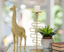 Statua Giraffa 20x9,8x49 cm in Poliresina Oro