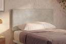 Letto Singolo con Rete Rivestita Microfibra Sabbia Tessis Testata Flat Varie Misure