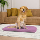 Maxi Cuscino Imbottito e Trapuntato per Cani Gatti in Microfibra Lilla