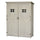 Casetta Box da Giardino 127,5x50x164 cm in Legno di abete Grigio Chiaro