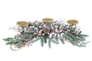 Centrotavola Natalizio 73 cm per 3 Candele Champagne