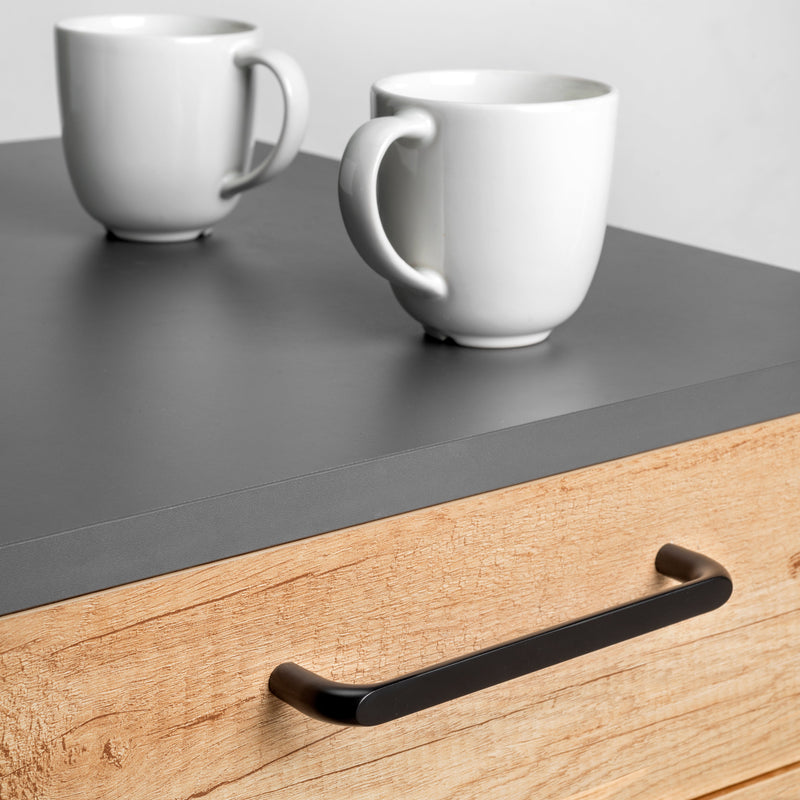 Set 20 Maniglie per Mobili 160 mm in Zama Emuca Zagreb Nero