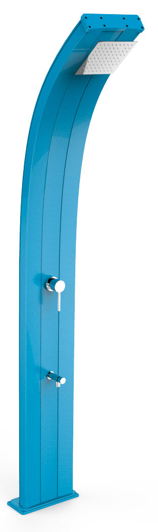 Doccia Solare da Esterno Giardino 40L Miscelatore e Lavapiedi Arkema Dada Blu prezzo