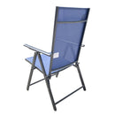 Sedia da Giardino in Tessuto Textilene Blu