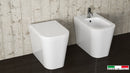WC Filo a Muro in Ceramica 55x35x42cm TFT Galaxy Bianco