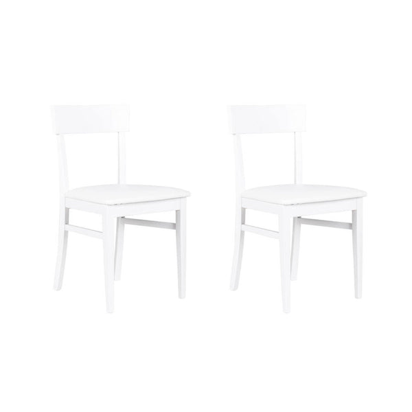 acquista Set 2 Sedie 44x45xH82 cm in Similpelle Monaco Bianco