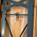 Tavolo Birreria con 2 Panche 200x70x76 cm Pieghevole in Legno e Acciaio Verde      