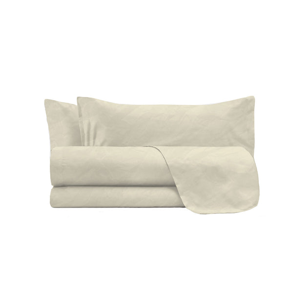 prezzo Set Lenzuola Sopra Sotto e 2 Federe Linea Water Washed Crema